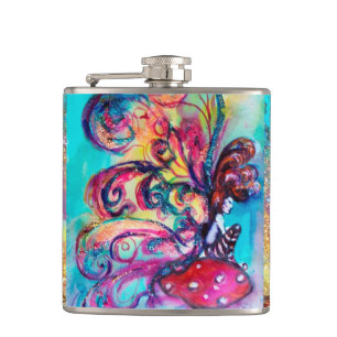 SMALL ELF OF MUSHROOMS HIP FLASK