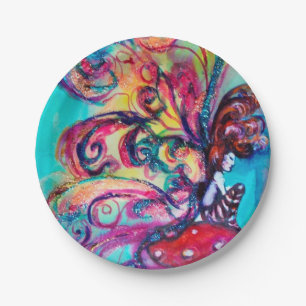 SMALL ELF OF MUSHROOMS PAPER PLATE