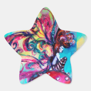 Small Elf of Mushrooms Star Sticker