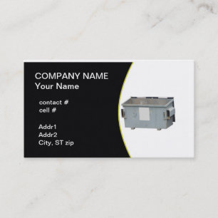 Small empty dumpster business card