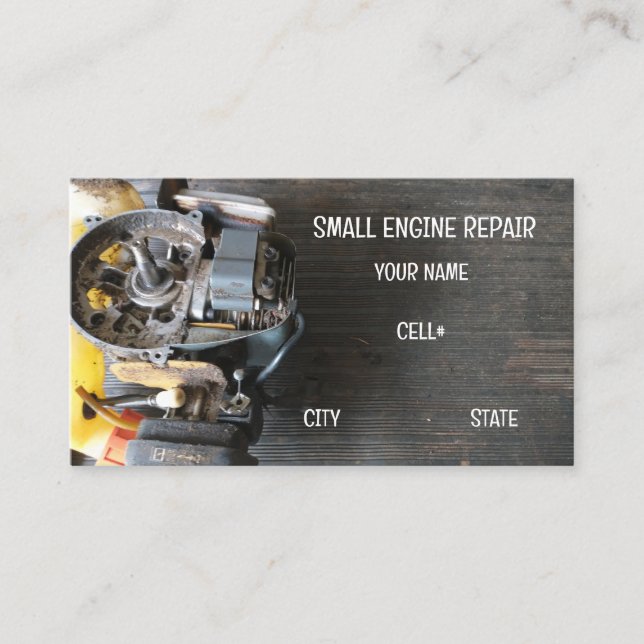 SMALL ENGINE 2CYCLE REPAIR Business Card (Front)