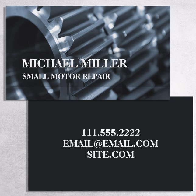 Small Engine Repair Business Card (Small Engine Repair Business Cards)