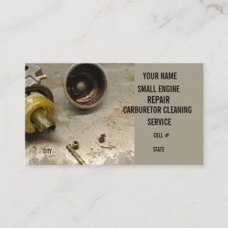 Small Engine Repair / Carburetor Cleaning Business Card