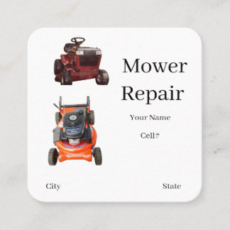 Small Engine Riding Mower Business Card