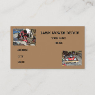 Small Engine Shop Mower Repair Business Card