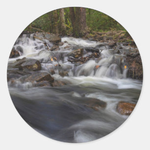 Small Falls on Sand Spring Run Classic Round Sticker