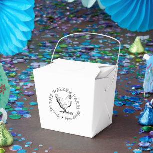 Small Farm Business Promotional Logo Favor Box
