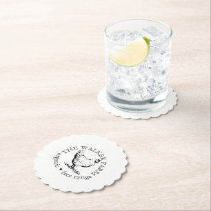 Small Farm Business Promotional Logo Paper Coaster