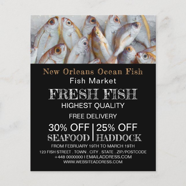Small Fish, Fishmonger/Wife, Fish Market Advert Flyer (Front)