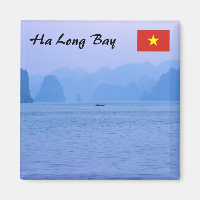 Small fishing boat in Ha Long Bay - Vietnam, Asia Magnet (Front)