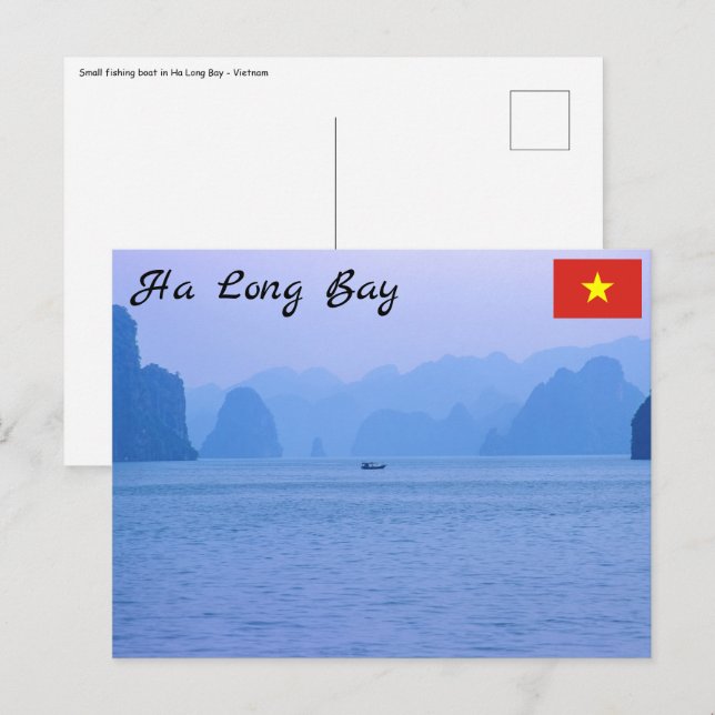 Small fishing boat in Ha Long Bay - Vietnam, Asia Postcard (Front/Back)