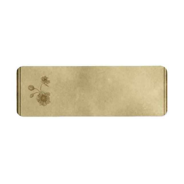 Small Floral Apothecary Label (Front)
