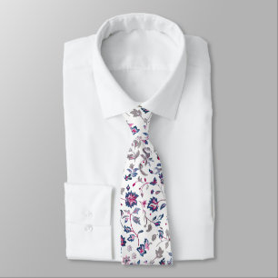 Small floral paisley print tie