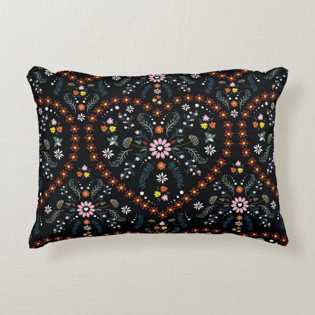 Small flower heart: fantasy seamless. accent pillow (Front)