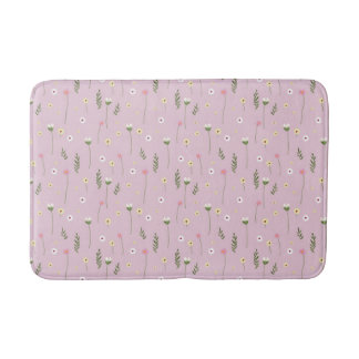 small flowers bath mat