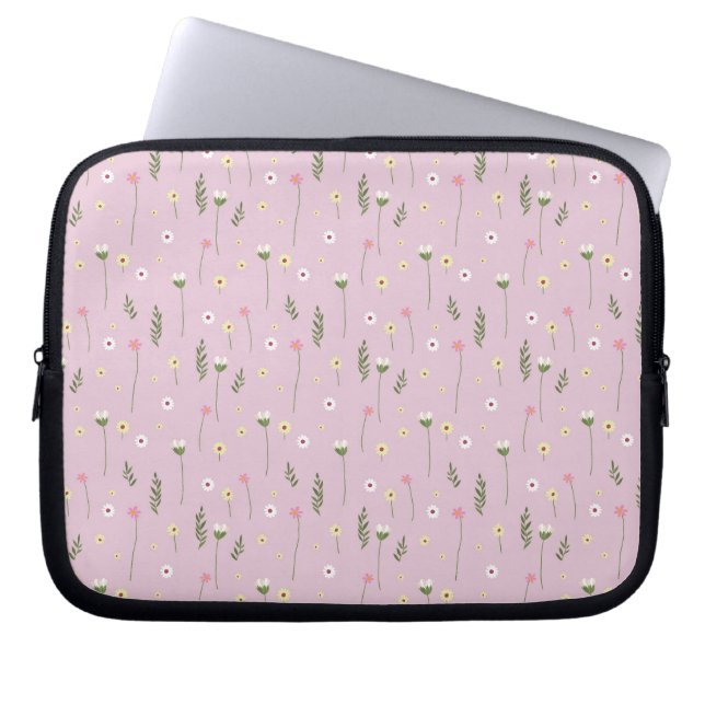 small flowers laptop sleeve (Front)