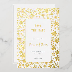 Small Flowers Wedding Save the Date