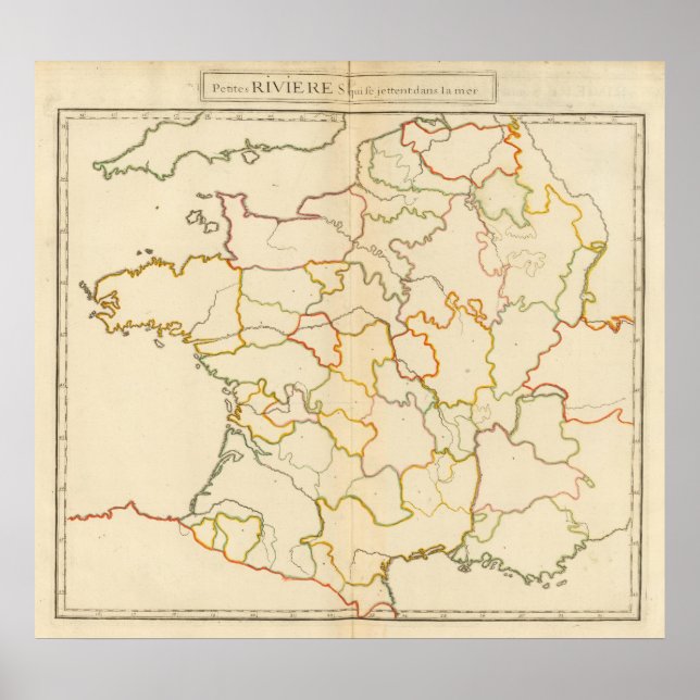 Small French Rivers Outline Poster (Front)