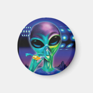 Small Fridge Magnet Alien take me to your Party
