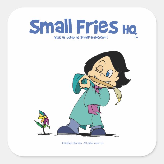 Small Fries HQ Kelly Sticker Sq (Devant)