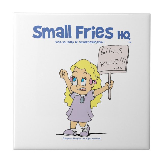 Small Fries HQ Ophelia Ceramic Tile (Front)