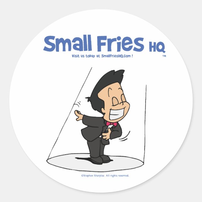 Small Fries HQ Oscar Sticker Round (Front)