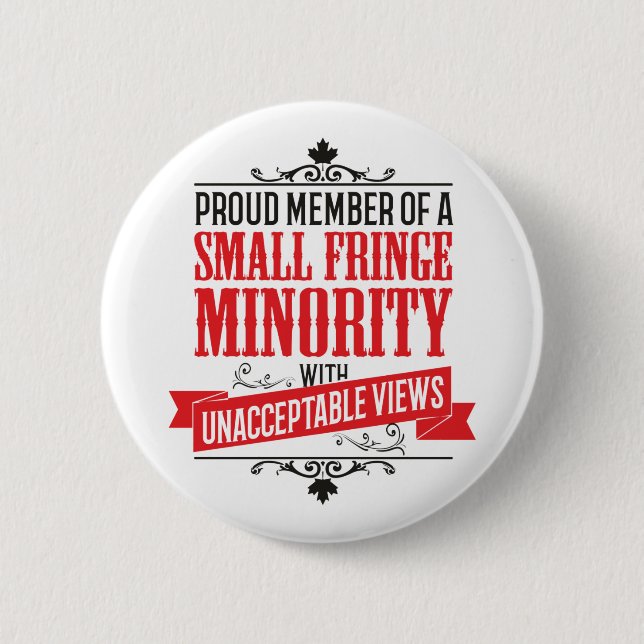 Small Fringe Minority with Unacceptable Views 2 Inch Round Button (Front)
