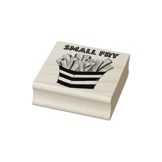SMALL FRY Fast Food French Fries Chips Foodie Rubber Stamp (Stamp)