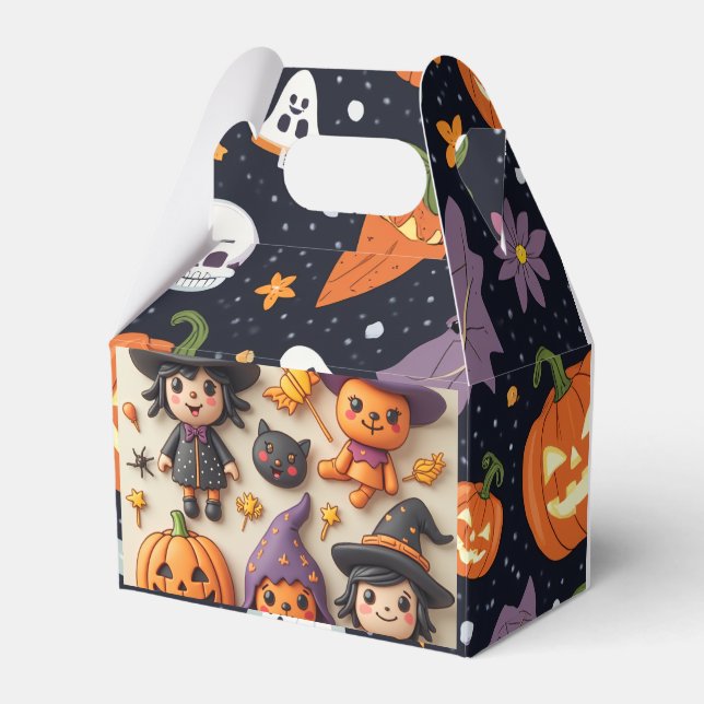 Small Gable Favour Box for Halloween (Front Side)