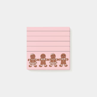 Small Gingerbread Girls Boys Post It Notes