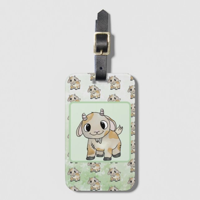 small goat luggage tag (Front Vertical)