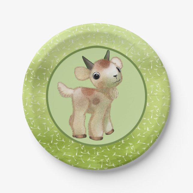 Small goats paper plate (Front)