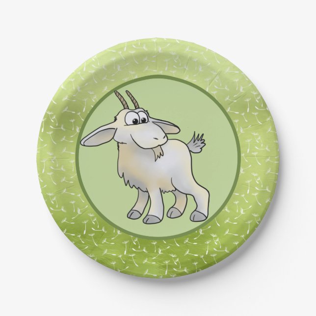 Small goats paper plate (Front)