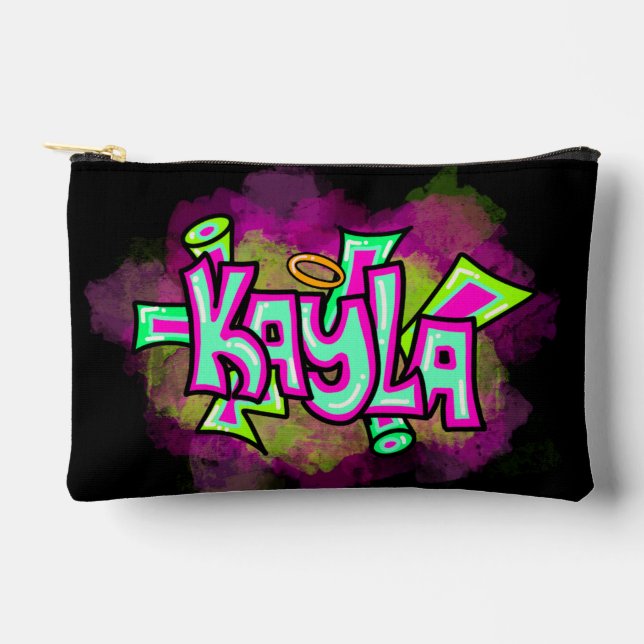 Small Graffiti Name Pouch (Front)