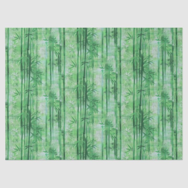Small Green Bamboo Tissue Paper – 10lb, 17"x23" (Front)