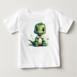 Small Green Dino Baby T-Shirt