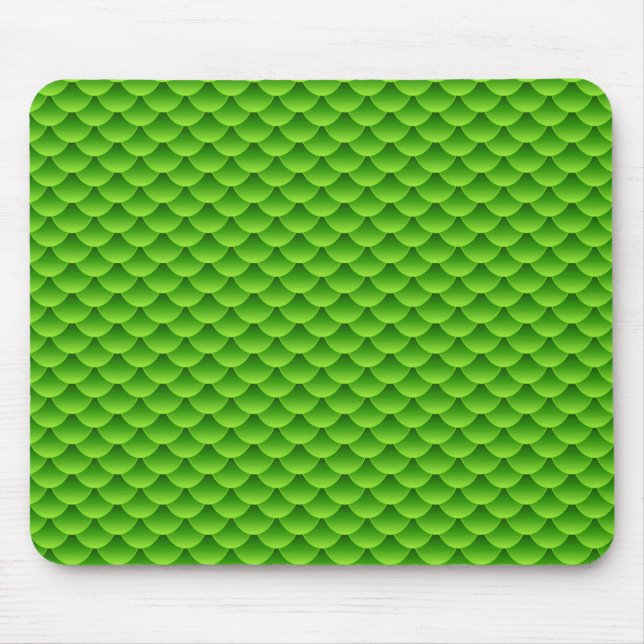Small Green Fish Scale Pattern Mouse Pad (Front)