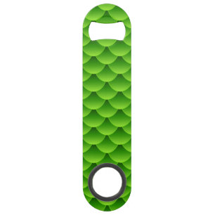Small Green Fish Scale Pattern Speed Bottle Opener