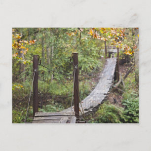 Small hanging bridge, National Coal Heritage Postcard