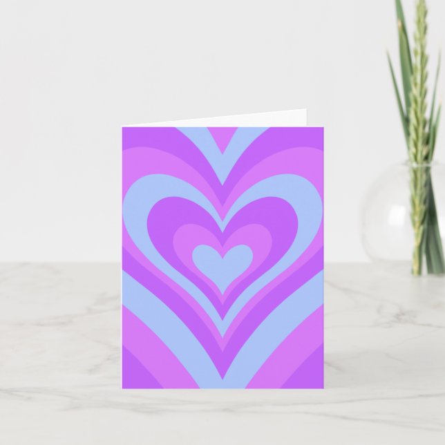 Small Heart Folded Greeting Card (Front)
