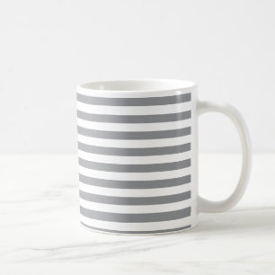 Small Horizontal Grey Stripes Coffee Mug