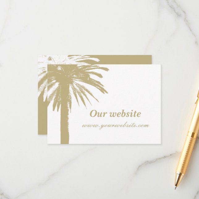 Small intimate beach wedding enclosure cards (Front/Back In Situ)