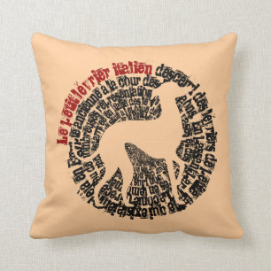 Small Italian greyhound Throw Pillow
