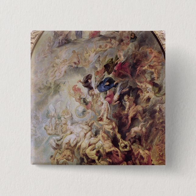 Small' Last Judgement, c.1620 2 Inch Square Button (Front)