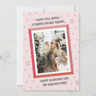 Small little hearts pattern holiday card