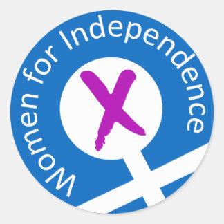 Small logo stick classic round sticker