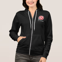 Small Logo Women's Front Zip Sweatshirt (Black)