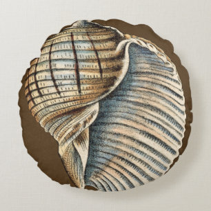 Small Mermaid's Shells Round Pillow