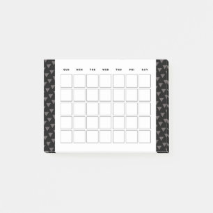small monthly calender planner  post-it notes