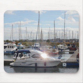 Small Motorboat Catching The Sun Mouse Pad